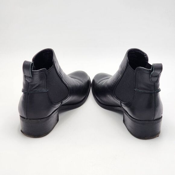 Steve Madden Dicey Black Leather Ankle Booties Size 8 - Picture 5 of 10